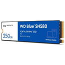 SSD Western Digital HDSSD M.2 250 GB WD Blue SN580 NVMe, Sciere  2000 MB/s
