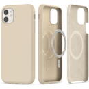 Husa Husa MagSafe pentru Apple iPhone 11, Tech-Protect, Silicone, Bej
