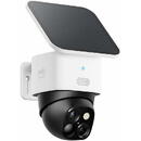 Camera de supraveghere Camera supraveghere eufy SoloCam S340, Wireless, Panou Solar, Dual Camera, Supraveghere 360, 2.4 GHz Wi-Fi