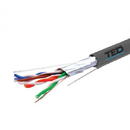 Ted Electric Cablu FTP cat.5e SUFA cupru integral 0,5 manta PVC gri tambur 305ml TED Wire Expert TED002419 BBB