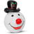 Cap de om de zăpadă gonflabil - cu LED roșu / albastru