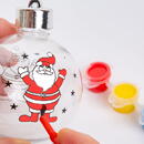 Familly Christmas Ornament pentru brad de Crăciun - poate fi pictat - sferă + vopsea și pensulă - 80 mm