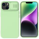 Husa Husa pentru iPhone 15 Plus - Nillkin CamShield Silky MagSafe Silicone - Mint Green
