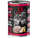 Hrană umedă Premium pentru câine ALPHA SPIRIT cu curcan și pere, 400 g