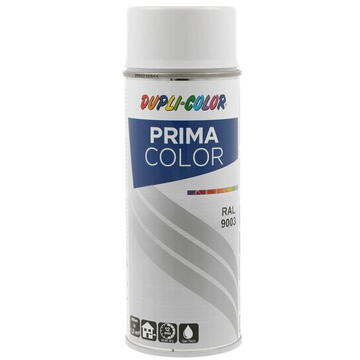 Vopsea spray acrilica DUPLI-COLOR PRIMA COLOR RAL9003 alb semnal, 400ml