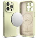 Husa Husa pentru iPhone 15 Pro - Ringke Silicone Magnetic - Sunny Lime
