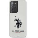 Husa U.S. Polo Assn. US Polo USHCS21LSLHRWH S21 Ultra G998 biały/white Silicone Logo