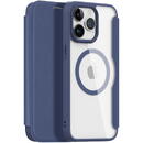 Husa iPhone 15 Pro Magnetic MagSafe Flip Case Dux Ducis Skin X Pro - Blue