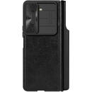 Husa Nillkin Qin Leather Pro Samsung Galaxy Z Fold 5 Leather Flip Case with Camera Cover - Black