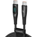Toocki Charging Cable USB C-C, 1m, PD 100W (Black)