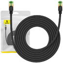 Baseus Braided network cable cat.8 Ethernet RJ45, 40Gbps, 5m (black)