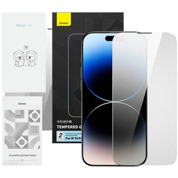 Privacy Protection Tempered Glass Baseus Crystal Series IP 14 PRO