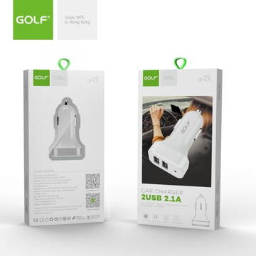 GOLF Alimentator (Incarcator) de la auto (12-24V) la 2 x USB 1x2,1A 1x1A GF-C11 blister