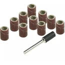 DEDRA-EXIM Bandă abrazivă 6,3 mm, K60, K120, set 11 buc. , (10 + 1 bolt 3,2 mm)