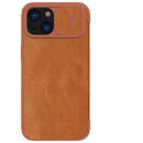 Husa Husa pentru iPhone 15 - Nillkin QIN Pro Leather Case - Brown