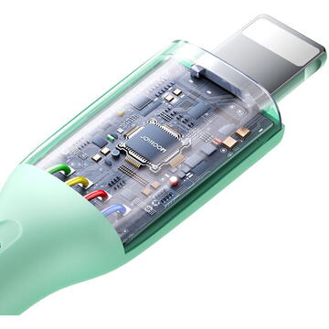 Joyroom Multi-Color Series SA34-CC3 USB-C / USB-C Cable 60W Fast Transfer 1m - Green
