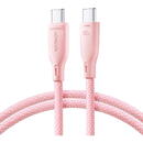 Joyroom Multi-Color Series SA34-CC3 USB-C / USB-C Cable 60W Fast Transfer 1m - Pink
