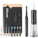Irigator oral Sonic toothbrush with tips set and water flosser Bitvae D2+C2 (black)