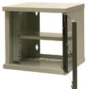 EMITERNET Single hanging cabinet 10'' 6U, sheet metal/glass doors, 315×310x330mm (width/depth/height) EM/SOHO-6U