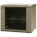 EMITERNET Separate wall-mounted cabinet 19'' 9U, unassembled, sheet metal/glass door, 600x450x500mm width/depth/height. EM/AS6409X