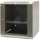EMITERNET Single hanging cabinet 19'' 12U, sheet metal/glass door, 600×600×635mm width/depth/height. EM/AP6612