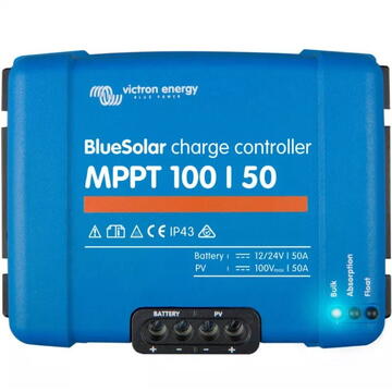 Accesorii sisteme fotovoltaice Controler pentru incarcare acumulatori VICTRON ENERGY CHARGING REGULATOR BLUE SOLAR MPPT 100V/50A