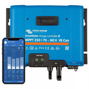 Accesorii sisteme fotovoltaice Controler pentru incarcare acumulatori VICTRON ENERGY  SMARTSOLAR MPPT 250/70-MC4