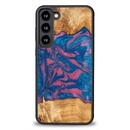 Husa Wood and resin case for Samsung Galaxy S23 Plus Bewood Unique Vegas - pink and blue