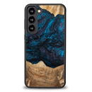Husa Wood and resin case for Samsung Galaxy S23 Plus Bewood Unique Neptune - navy blue and black