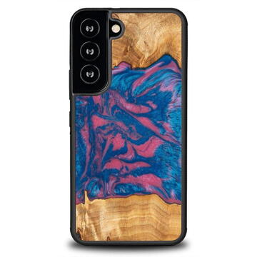 Husa Wood and resin case for Samsung Galaxy S22 Bewood Unique Vegas - pink and blue