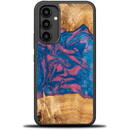 Husa Wood and resin case for Samsung Galaxy A54 5G Bewood Unique Vegas - pink and blue