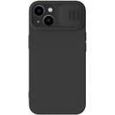 Husa Nillkin CamShield Silky Silicone Case for iPhone 15 with Camera Protector - Black