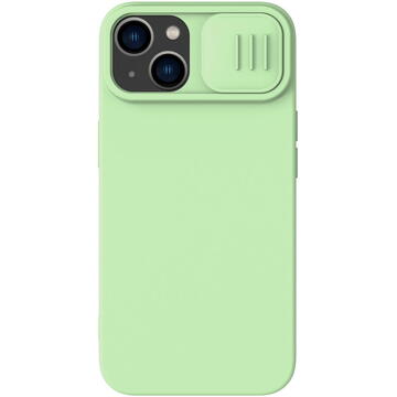Husa Nillkin CamShield Silky Silicone Case for iPhone 15 with camera cover - mint