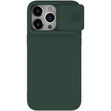 Husa Nillkin CamShield Silky Silicone Case for iPhone 15 Pro Max with Camera Protector - Green
