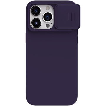 Husa Nillkin CamShield Silky Silicone Case for iPhone 15 Pro Max with Camera Protector - Dark Purple