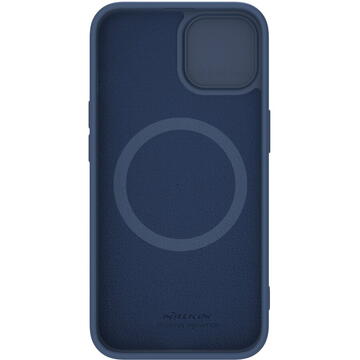 Husa Nillkin CamShield Silky Silicone Case for iPhone 15 Plus with Camera Protector - Dark Blue