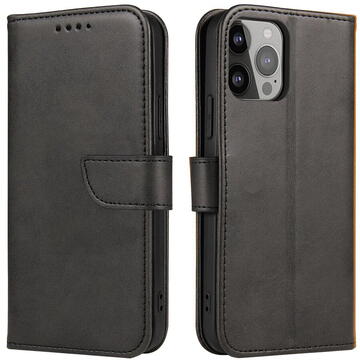 Husa Hurtel Magnet Case with flap and wallet for Samsung M14 - black