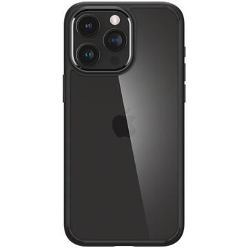 Husa Spigen Crystal Hybrid, matte black - iPhone 15 Pro Max