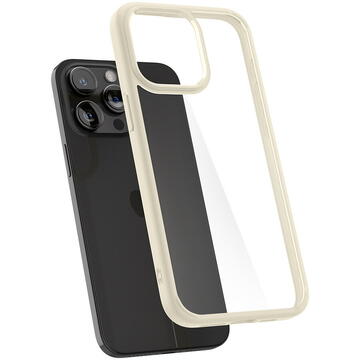 Husa Spigen Crystal Hybrid, sand beige - iPhone 15 Pro Max