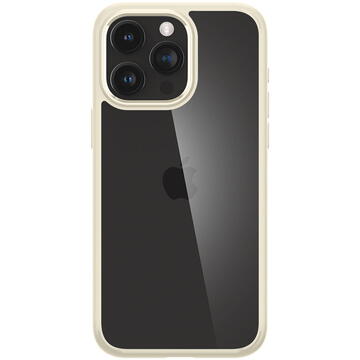 Husa Spigen Crystal Hybrid, sand beige - iPhone 15 Pro Max