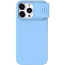 Husa Nillkin CamShield Silky Silicone Case for iPhone 15 Pro with Camera Protector - Blue
