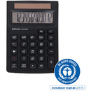 Calculator de birou Calculator de birou MAUL ECO650, 12 digits, realizat din plastic reciclat, incarcare solara - negru