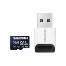 Card memorie Samsung PRO Ultimate MB-MY256SB/WW 256GB, Class 10, UHS-I U3, V30, A2 + Adaptor USB