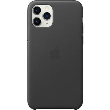 Husa Apple pentru iPhone 11 Pro, Piele, Black