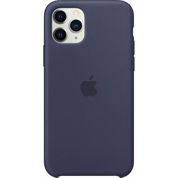 Husa Apple pentru iPhone 11 Pro, Silicon, Midnight Blue