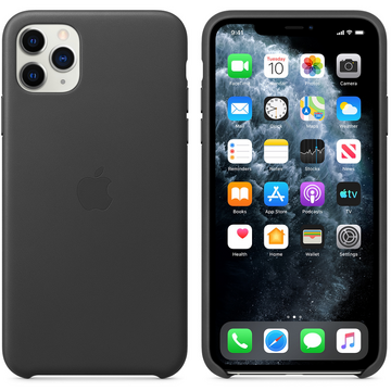 Leather Case Apple iPhone 11 Pro Max Negru