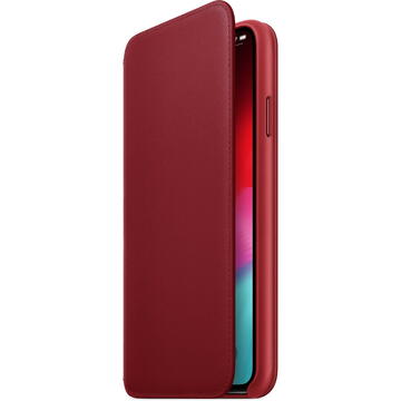 Leather Folio Apple Folio pentru iPhone XS Max, Red