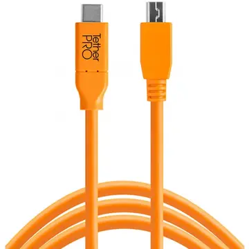 Tether Tools USB-C to 2.0 Micro-B 5-Pin 4.6m portocaliu