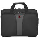 Wenger Legacy 16 inch  Double Gusset Computer Case, Black/Gray (R)
