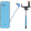 Baterie externa Kit Incarcator portabil universal Fashion 4500 mAh + Selfie Stick